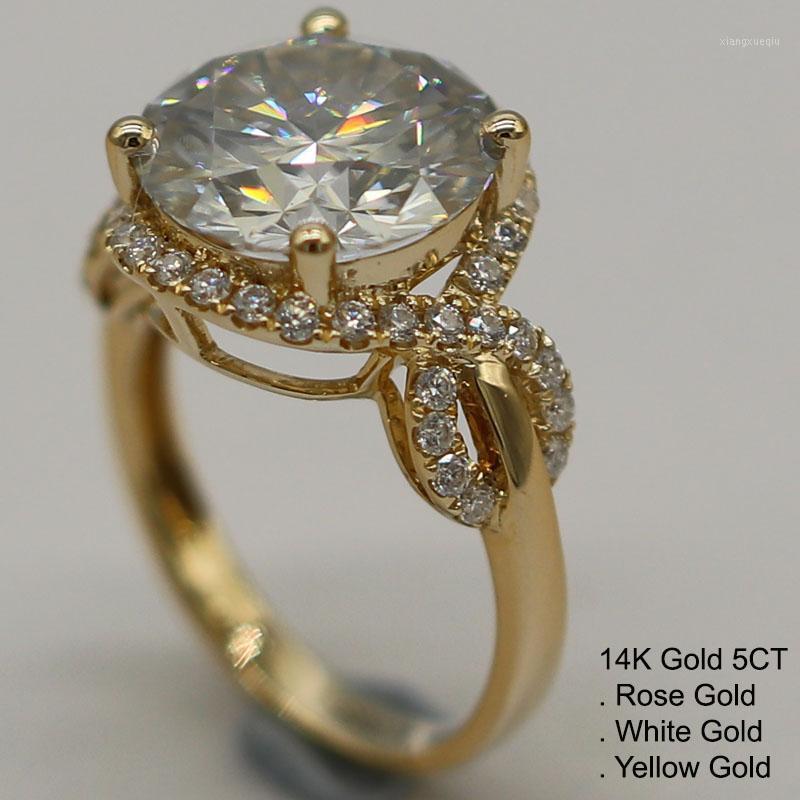 Cluster Rings 14K Yellow Gold 5 Moissanite Diamond Ring Women Round Cross Intersect Wedding Party Engagement Anniversary D Color, Golden;silver
Cluster Rings 14K Yellow Gold 5 Moissanite Diamond Ring Women Round Cross Intersect Wedding Party Engagement Anniversary D Color, Golden;silver