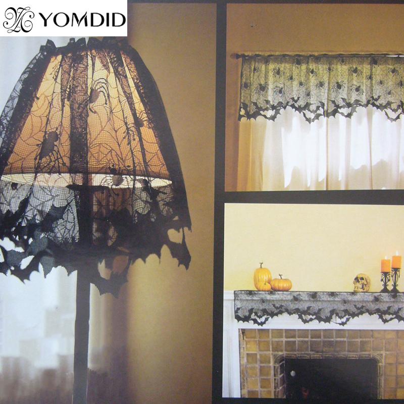1PC Halloween Black Lace Curtains For The Living Room Curtain For kitchen Bedroom Decorations Lace Window Door Curtains Cortina
1PC Halloween Black Lace Curtains For The Living Room Curtain For kitchen Bedroom Decorations Lace Window Door Curtains Cortina