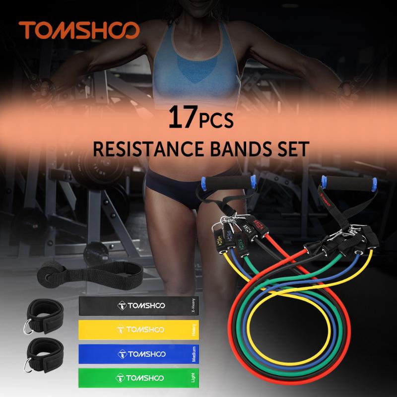 TOMSHOO 17Pcs Resistance Bands Set Workout Fintess Exercise Rehab Bands Loop Ankle Straps with Carry Bags for Home Gym
TOMSHOO 17Pcs Resistance Bands Set Workout Fintess Exercise Rehab Bands Loop Ankle Straps with Carry Bags for Home Gym