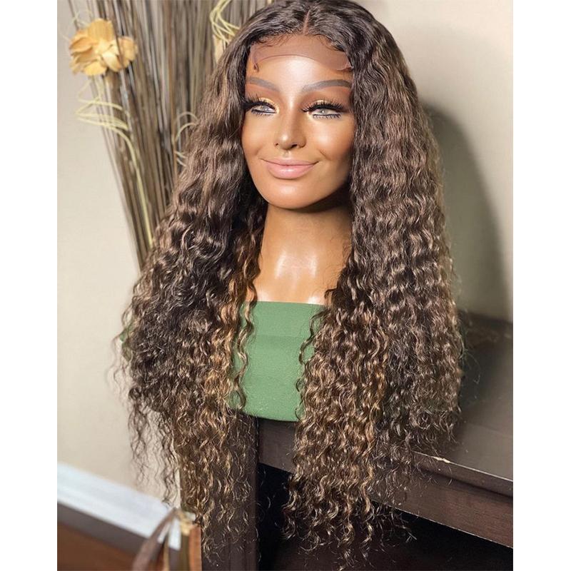 Lace Wigs Ombre Brown Deep Curly 360 Frontal Wig 13x6 Front Human Hair Brazilian Virgin For Black Women Glueless 180Density, Black;brown
Lace Wigs Ombre Brown Deep Curly 360 Frontal Wig 13x6 Front Human Hair Brazilian Virgin For Black Women Glueless 180Density, Black;brown