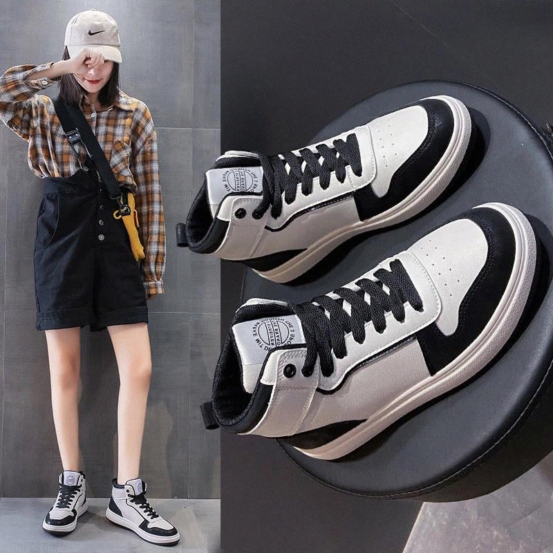 Spring/Autumn New High Top Fashion Sneakers Flat Platform Shoes Woman Zapatos De Mujer Mixed Color Lace-Up Designer Shoes Female #mo25
Spring/Autumn New High Top Fashion Sneakers Flat Platform Shoes Woman Zapatos De Mujer Mixed Color Lace-Up Designer Shoes Female #mo25