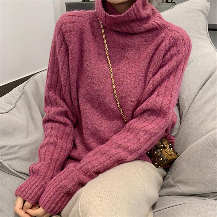 Loose Knitted Sweater for Women Autumn Winter Korean College Style Pullovers Slim Solid Turtleneck Knitted Sweaters Woman Jumper, Black
Loose Knitted Sweater for Women Autumn Winter Korean College Style Pullovers Slim Solid Turtleneck Knitted Sweaters Woman Jumper, Black