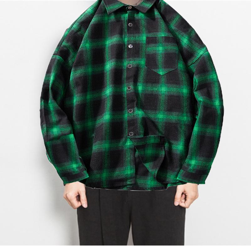 Plus Size Loose Oversized Long Sleeve Tie Dye Plaid Contrast Block Pocket Button Shirt Men Blouse Top Streetwear Fashion Japan, Black
Plus Size Loose Oversized Long Sleeve Tie Dye Plaid Contrast Block Pocket Button Shirt Men Blouse Top Streetwear Fashion Japan, Black