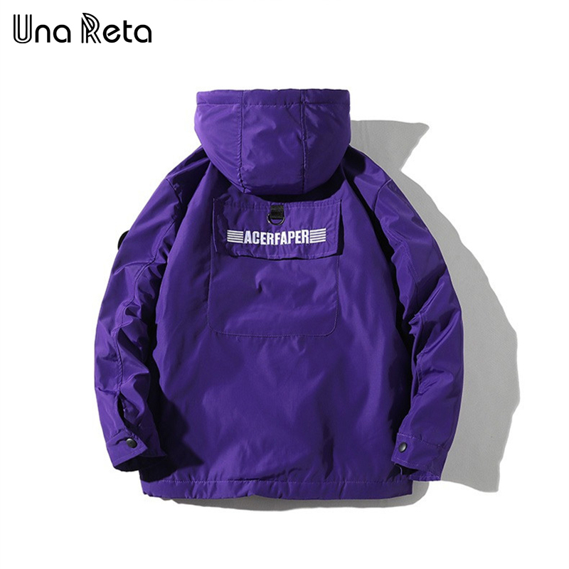 Una Reta Winter Jacket Coats Men New Casual Windbreaker Jackets Mens Parka Plus size Hip hop Warm lambswool Coats Man Streetwear 201123