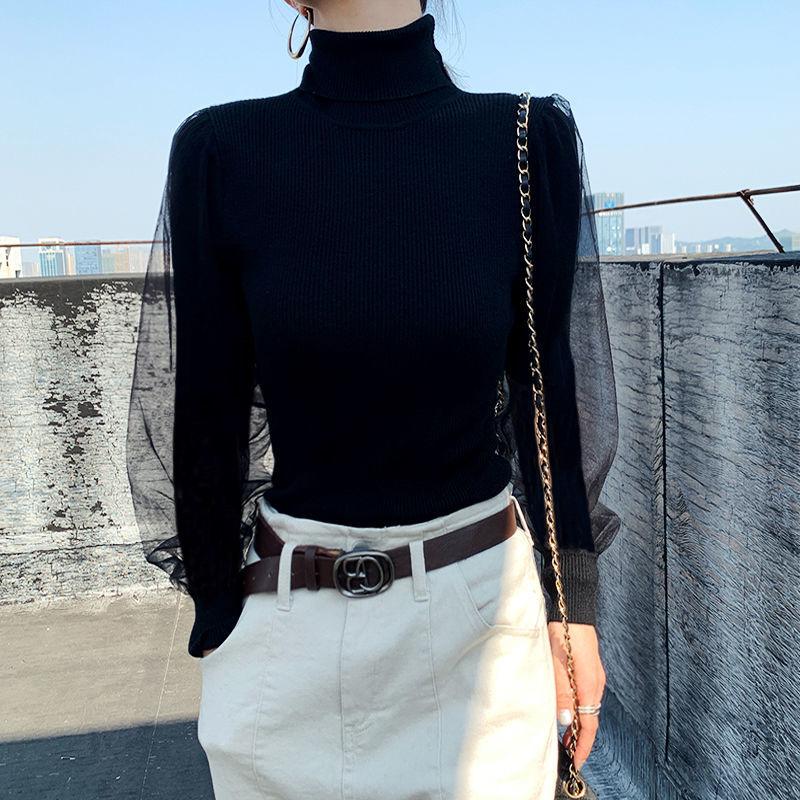Women's Sweaters Fashion Slim Stretch Wild Jumpers Autumn Bottom Long Sleeve Black Turtleneck Lace Mesh Knitted Tops Patchwork Sexy Pull, White;black
Women's Sweaters Fashion Slim Stretch Wild Jumpers Autumn Bottom Long Sleeve Black Turtleneck Lace Mesh Knitted Tops Patchwork Sexy Pull, White;black