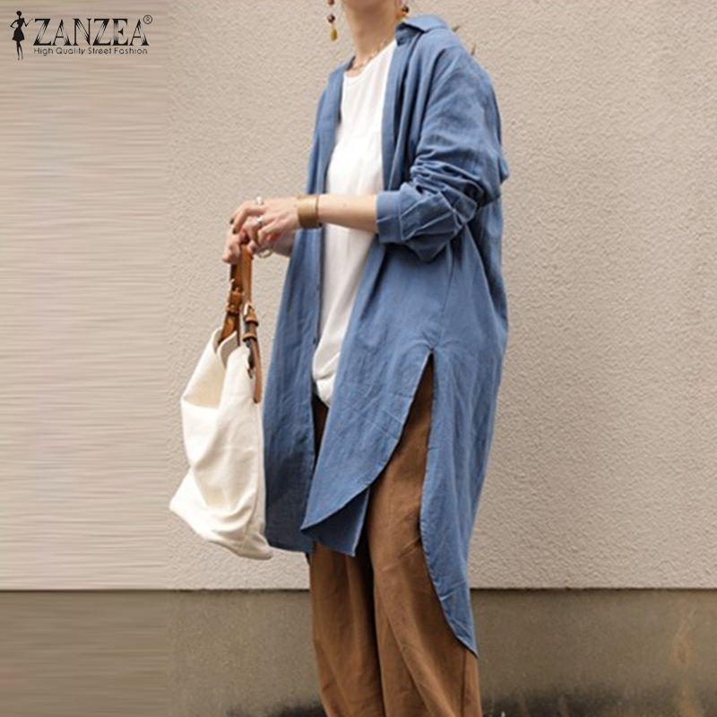 Women' Asymmetrical Blouse ZANZEA 2020 Fashion Split Shirts Casual Long Sleeve Blusas Female Solid Tops Plus Size Tunic Chemise, Beige
Women' Asymmetrical Blouse ZANZEA 2020 Fashion Split Shirts Casual Long Sleeve Blusas Female Solid Tops Plus Size Tunic Chemise, Beige