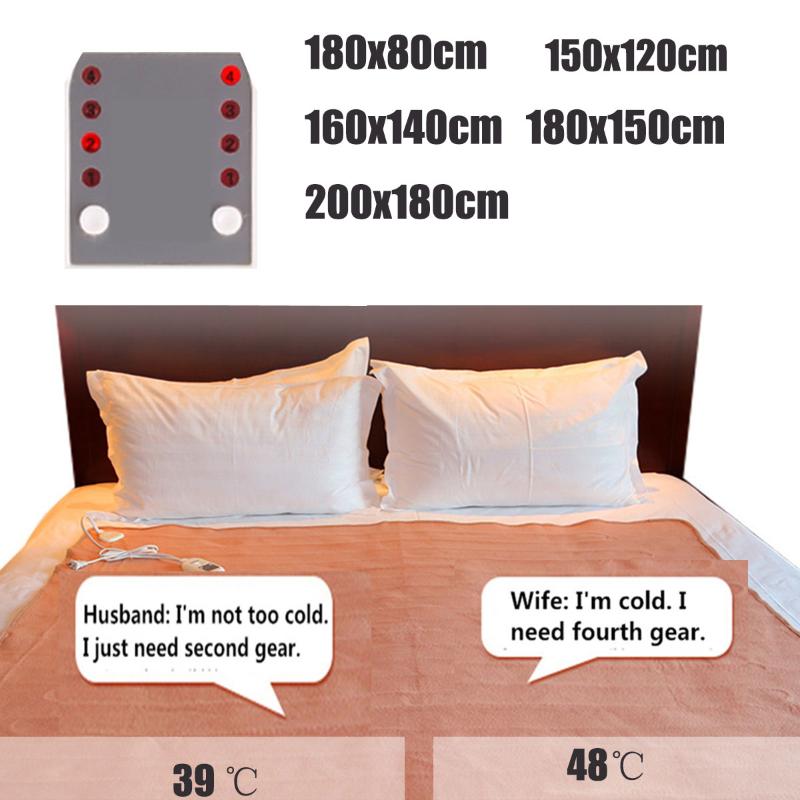 220V Warm Electric Blanket Heater Smart 12H Power Off Manta Electric Heated Heating Blanket Single/Double Control Heating Mat
220V Warm Electric Blanket Heater Smart 12H Power Off Manta Electric Heated Heating Blanket Single/Double Control Heating Mat