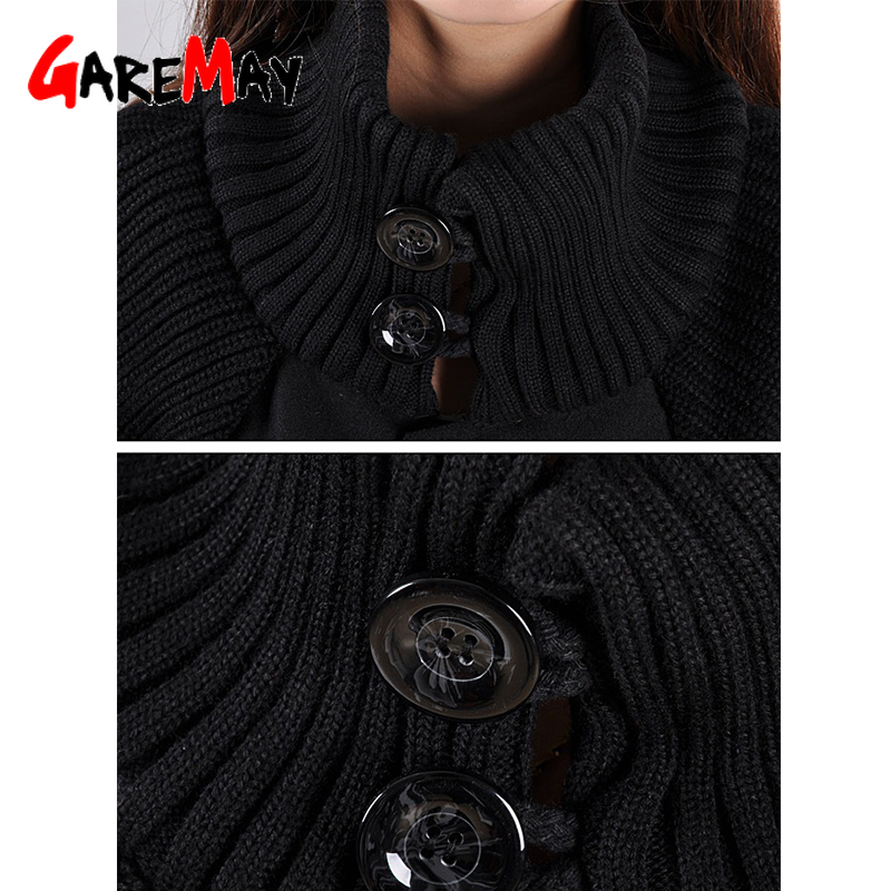 Outerwear Coats for Women Winter Warm Windbreaker Thickening Solid Color Woolen Turtleneck Coat Female Loose Ponchos and Capes 201214