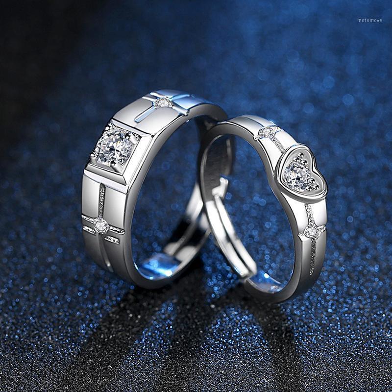 Lovers' Romantic Engagement Couple Rings Heart-shaped Zircon Inlaid Shiny Opening Simple Ring For Men Women Size Adjustable1
Lovers' Romantic Engagement Couple Rings Heart-shaped Zircon Inlaid Shiny Opening Simple Ring For Men Women Size Adjustable1
