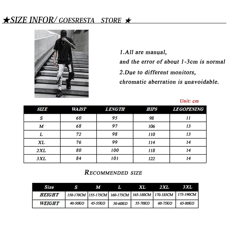 Hip Hop Cargo Pants Men Streetwear Black White Stitching Trousers Casual Harem Joggers Sweatpants Harajuku Tide Mens Clothing 201110