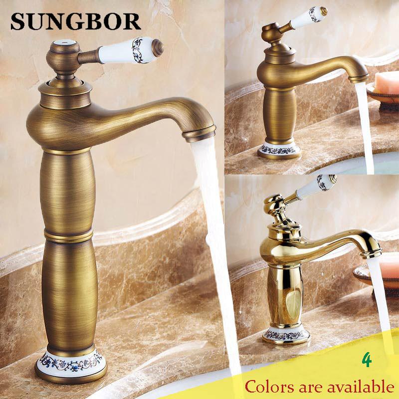 Gold bathroom faucet antique copper faucet brass chrome bathroom taps rose gold taps mixers faucets Free shipping AL-7152F
Gold bathroom faucet antique copper faucet brass chrome bathroom taps rose gold taps mixers faucets Free shipping AL-7152F