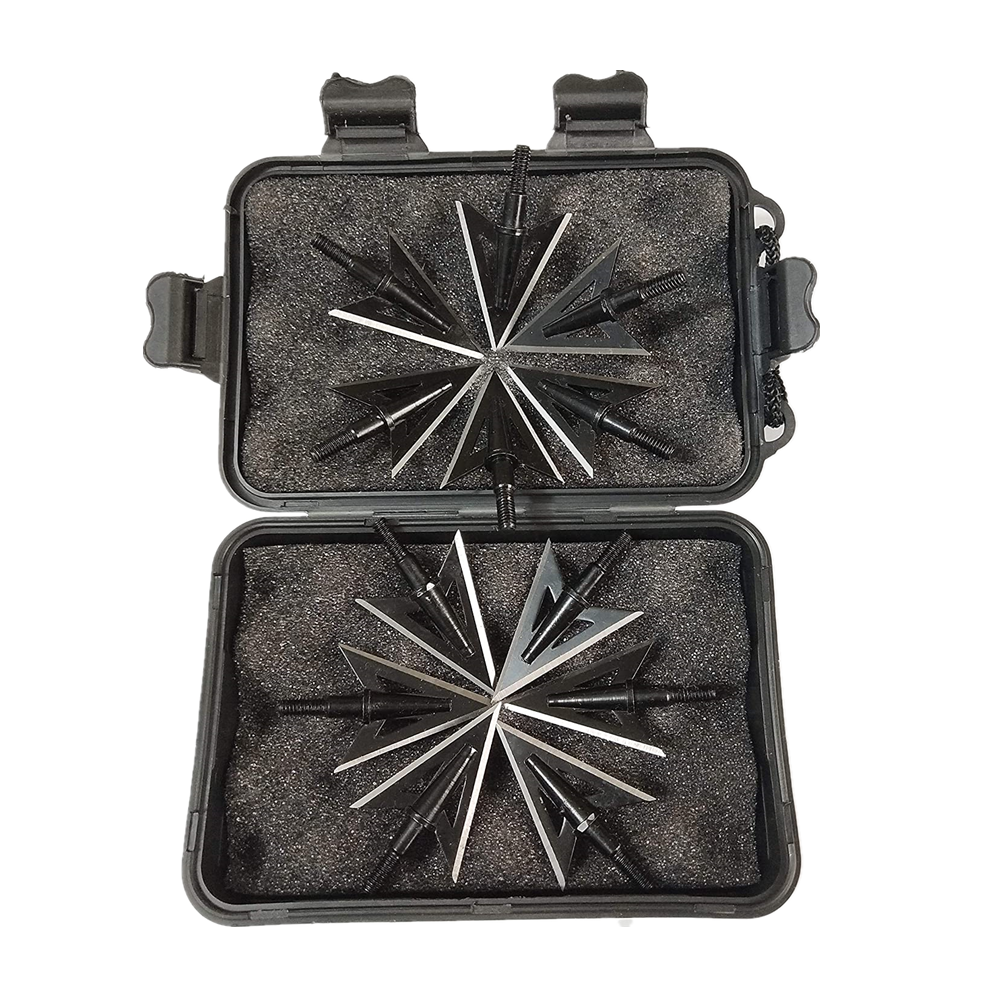 12PCS Traditional Sharp Arrowheads Metal Broadheads 100 Grain 2 Blade 1" Cut Archery Hunting Bow Arrow Tips
12PCS Traditional Sharp Arrowheads Metal Broadheads 100 Grain 2 Blade 1" Cut Archery Hunting Bow Arrow Tips