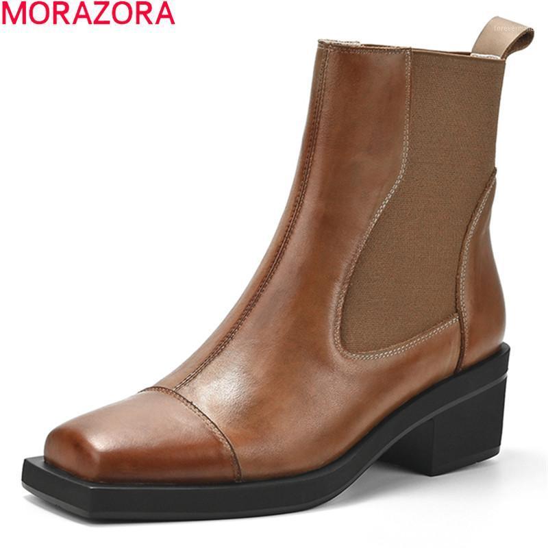 MORAZORA New fashion ankle boots genuine leather boots for woman simple high heels square toe women brand black brown1
MORAZORA New fashion ankle boots genuine leather boots for woman simple high heels square toe women brand black brown1
