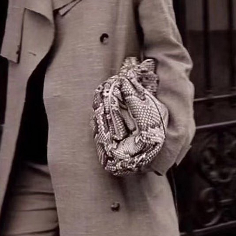 The Pouch Leather Envelope Bag Snake Design Luxury Women Bags Designer Voluminous Round Shape Purses and Handbags Clutches Q1117, Grey
The Pouch Leather Envelope Bag Snake Design Luxury Women Bags Designer Voluminous Round Shape Purses and Handbags Clutches Q1117, Grey