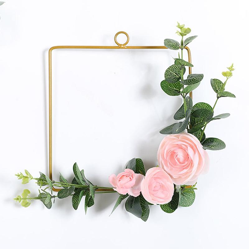 DIY Metal Flower Basket Indoor Party Decoration Wrought Iron Wedding Golden Wreath Simulation Flower Decoration Wreath, Triangle
DIY Metal Flower Basket Indoor Party Decoration Wrought Iron Wedding Golden Wreath Simulation Flower Decoration Wreath, Triangle