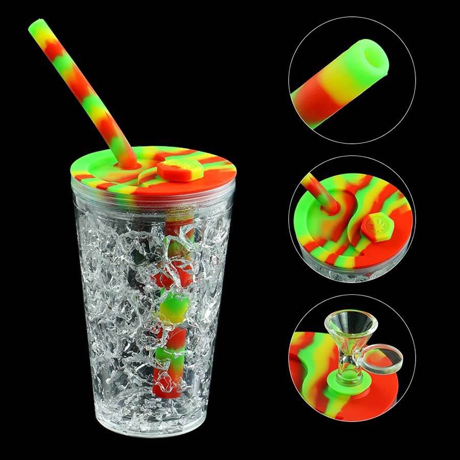 water pipe 157mm*68mm silicone smoking bong Dab Rig smoking oil tobacco bong wax Rigs herb bubbler