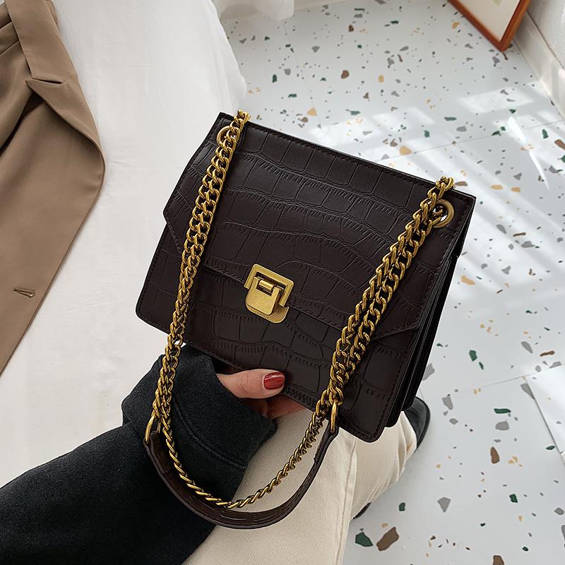 Fashion solid color purses and handbags PU leather alligator chain women's Shoulder Messenger Bag sac a main bags for women 2021, Black
Fashion solid color purses and handbags PU leather alligator chain women's Shoulder Messenger Bag sac a main bags for women 2021, Black