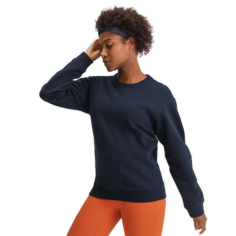 Yoga Tops Loose Fit Long Sleeve Warm Sweater Gym Clothes Women Running Fitness Sports Casual Coat Hoodies Shirts Match for Leggings