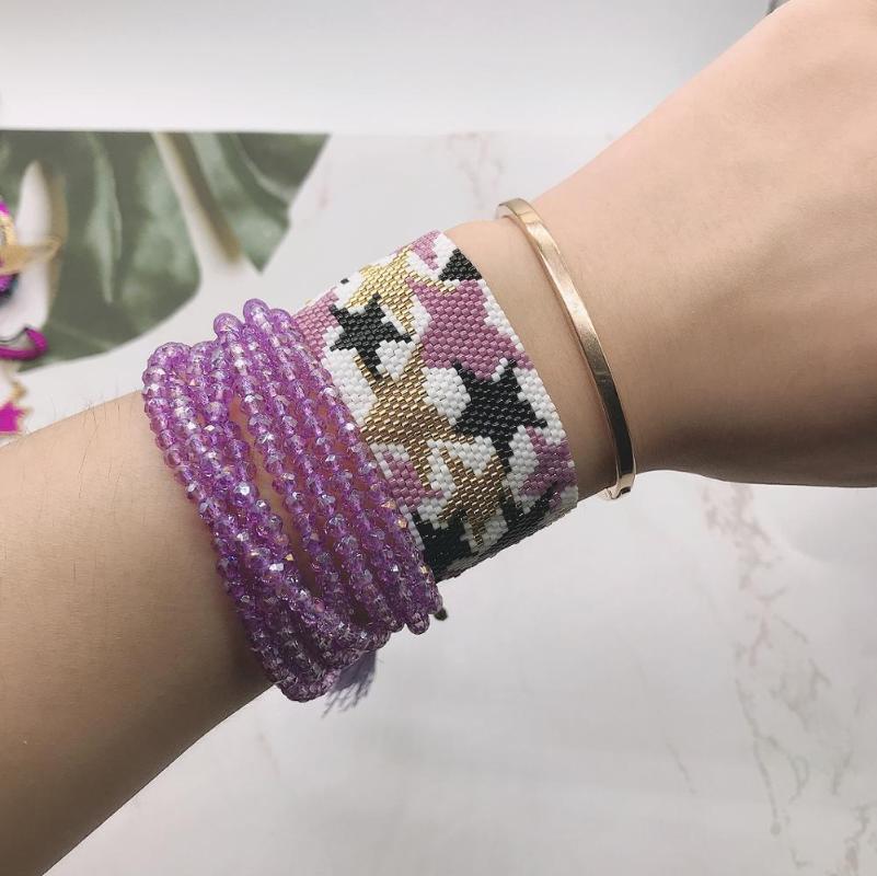 BLUESTAR MIYUKI Bracelet Fashion Purple Star Bracelet For Women Crystal Bead Pulseras Mujer Moda Handmade Tassel 
BLUESTAR MIYUKI Bracelet Fashion Purple Star Bracelet For Women Crystal Bead Pulseras Mujer Moda Handmade Tassel