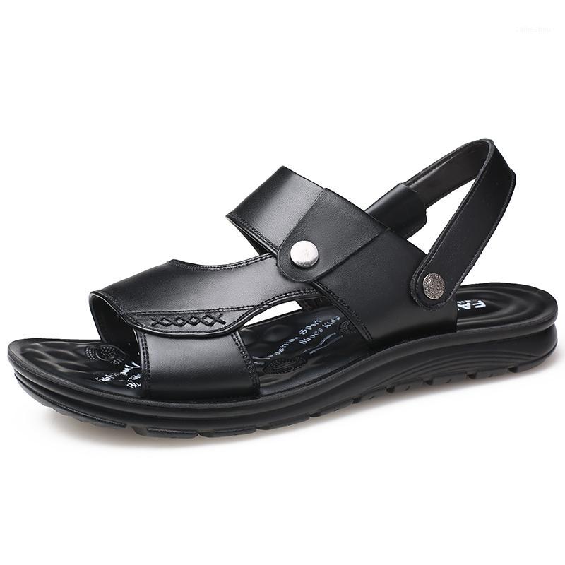 Fashion Summer Men Sandals Quality Genuine Leather Male Outdoor Beach Slippers Soft Comfortable Rubber Sole Men's Beach Sandals1, Black
Fashion Summer Men Sandals Quality Genuine Leather Male Outdoor Beach Slippers Soft Comfortable Rubber Sole Men's Beach Sandals1, Black