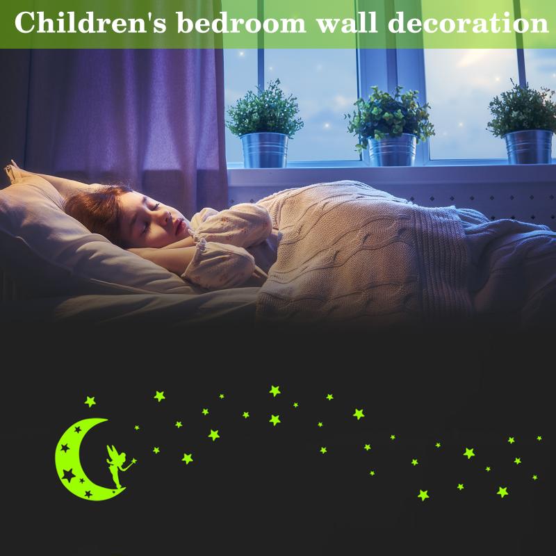 New Fluorescent Wall Stickers Glow In The Dark Removable Self-adhesive Stars Moon Angel Luminous Wall Decal for Kids Bedroom
New Fluorescent Wall Stickers Glow In The Dark Removable Self-adhesive Stars Moon Angel Luminous Wall Decal for Kids Bedroom