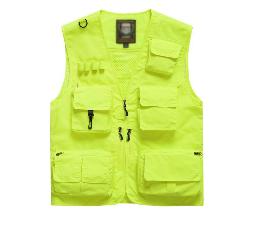 Fishing Vests Quick Dry Breathable Multi Pockets Mesh Vest Sleeveless Jackets Unloading Photography Hiking Vest Fish Vest S-7XL 201120