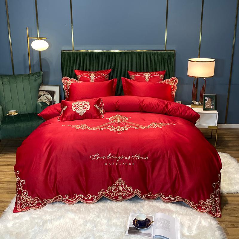 Luxury 60S Red Embroidery 7 Colors Washed Silk Cotton Duvet Cover Bed Linen Fitted Sheet Pillowcases Bedclothes
Luxury 60S Red Embroidery 7 Colors Washed Silk Cotton Duvet Cover Bed Linen Fitted Sheet Pillowcases Bedclothes