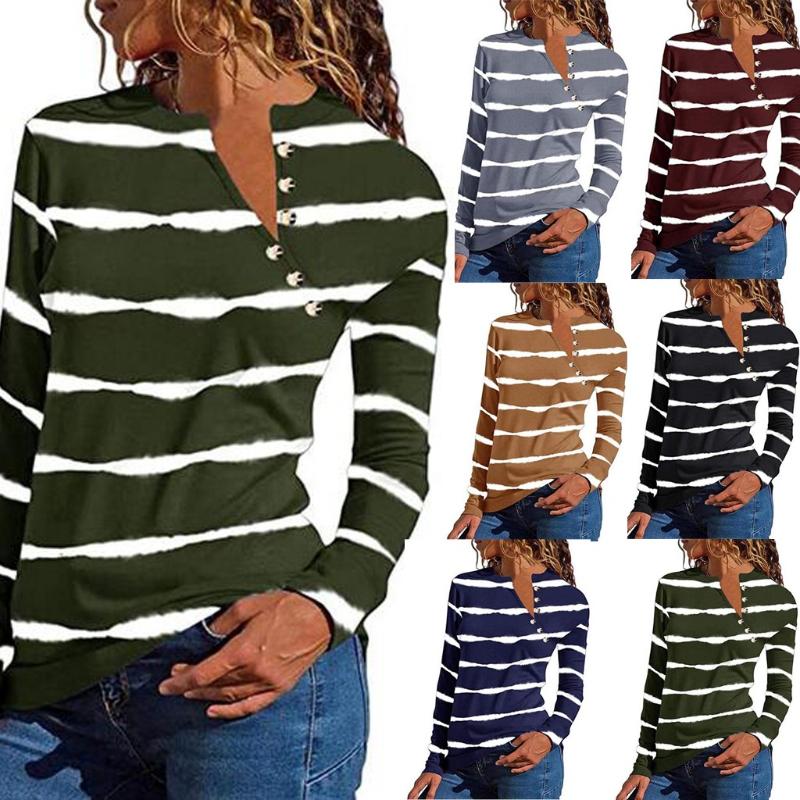 Fashion Striped Blouse Shirt Buttons Skew Collar Tops Casual Autumn Winter Top Ladies Female Women Long Sleeve Blusas Pullover, Army green
Fashion Striped Blouse Shirt Buttons Skew Collar Tops Casual Autumn Winter Top Ladies Female Women Long Sleeve Blusas Pullover, Army green