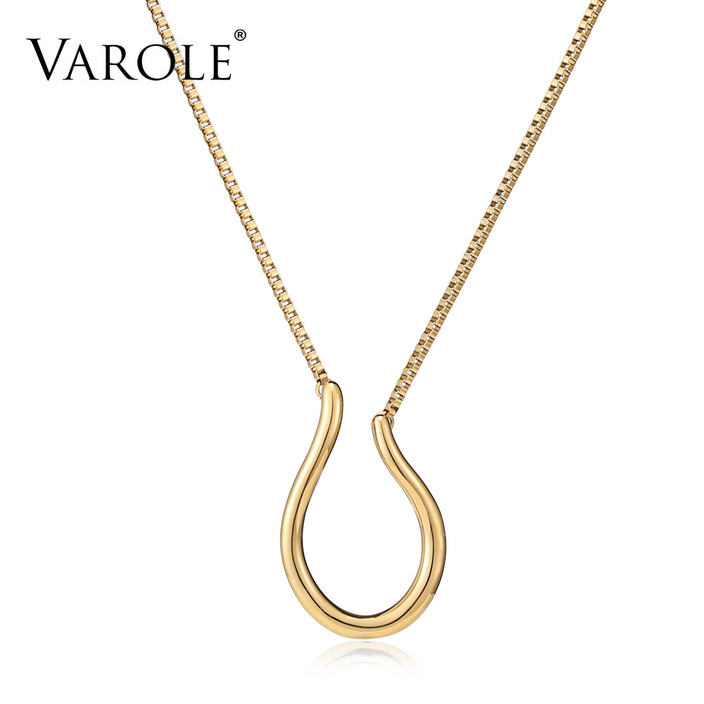 VAROLE Water Drop Curve Chain Choker Necklaces For Women Gold Color Pendant Necklace Fashion Jewelry Collares
VAROLE Water Drop Curve Chain Choker Necklaces For Women Gold Color Pendant Necklace Fashion Jewelry Collares