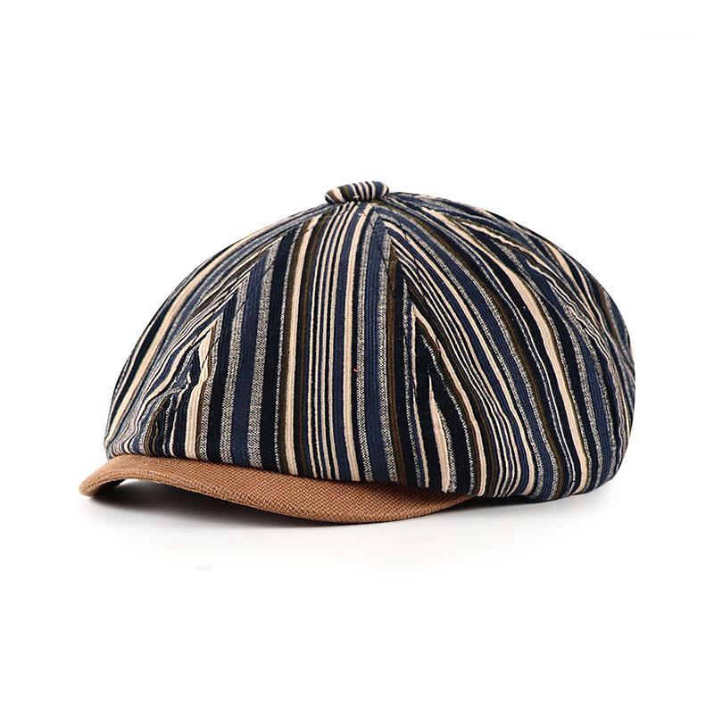 2020 Autumn and Winter Men's Beret Gentlemen Fashion Newsboy Caps Casual Flat Hats Women Ivy Cap Boinas Striped Hombres1, Red stripes
2020 Autumn and Winter Men's Beret Gentlemen Fashion Newsboy Caps Casual Flat Hats Women Ivy Cap Boinas Striped Hombres1, Red stripes
