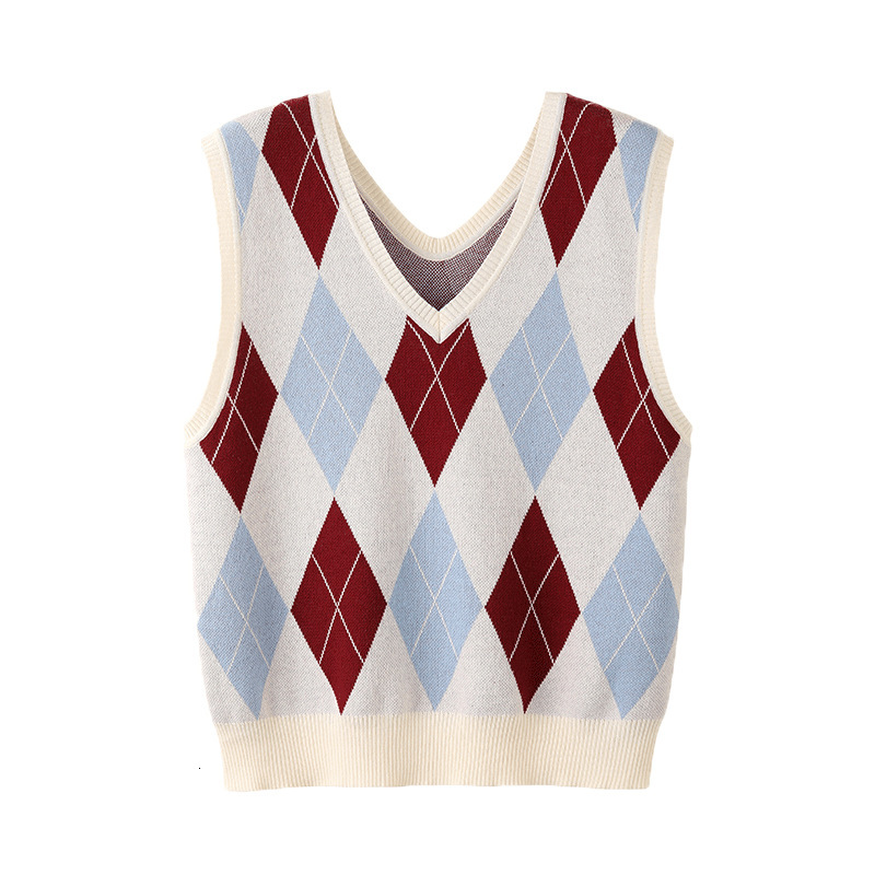 2021 New Female knitted Autumn/winter geometric pattern feminine fashion temper with low sleeves in v sweater vest 3OP1, Plaid pattern
2021 New Female knitted Autumn/winter geometric pattern feminine fashion temper with low sleeves in v sweater vest 3OP1, Plaid pattern