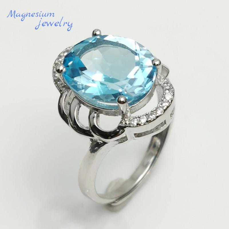 Cluster Rings Natural Sky Blue Topaz Gemstone Silver Jewelry Ring For Woman 925 Sterling Engagement Party Fashion, Golden;silver
Cluster Rings Natural Sky Blue Topaz Gemstone Silver Jewelry Ring For Woman 925 Sterling Engagement Party Fashion, Golden;silver