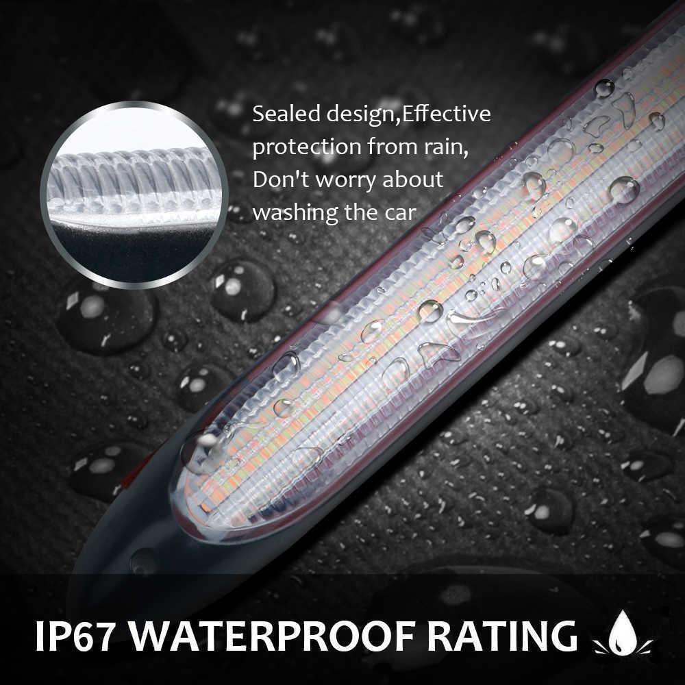 New 2pc Car LED DRL Daytime Running Light Strip Waterproof 12V For Car Headlight Sequential Turn Signal Day Driving Lamp Accessories