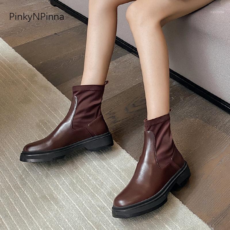 fashion women genuine leather flat platform ankle boots street riding booties stretch fabric plus size autumn commuter shoes1, Black
fashion women genuine leather flat platform ankle boots street riding booties stretch fabric plus size autumn commuter shoes1, Black