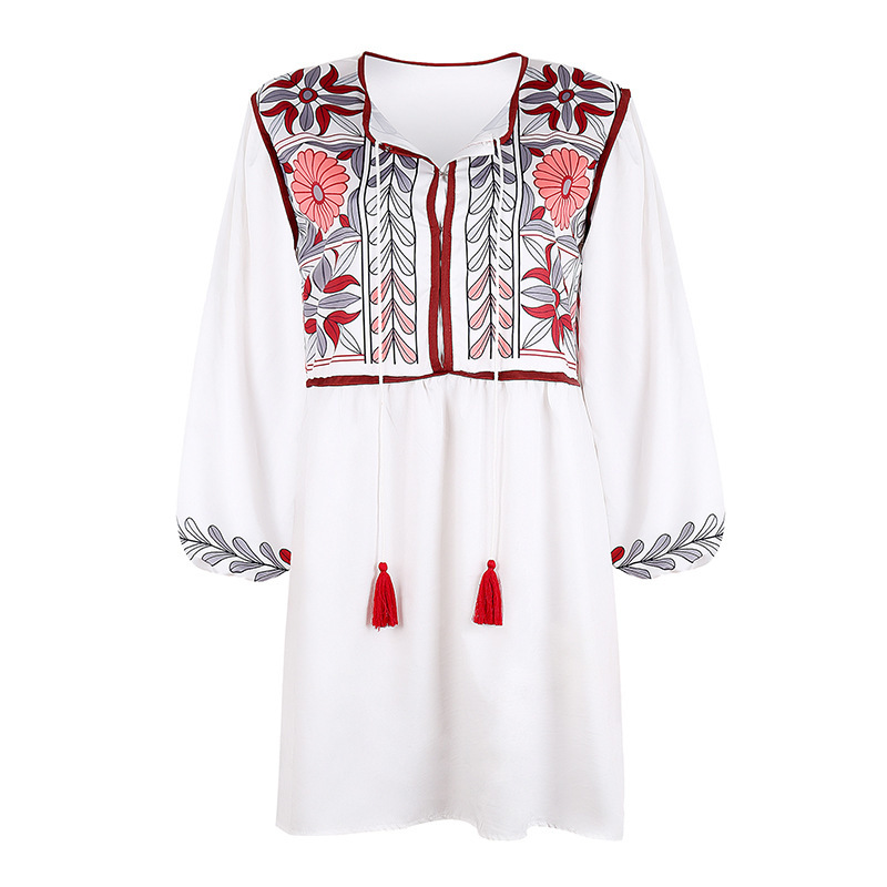2021 New Spring and summer size big female bohemian style printed with sleeve thin folk fashion dress ZUXB, Picture color
2021 New Spring and summer size big female bohemian style printed with sleeve thin folk fashion dress ZUXB, Picture color