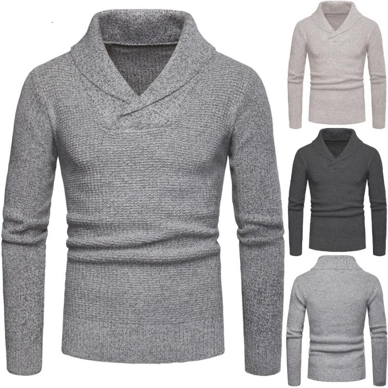 2020 Fall and winter men's solid tops fashion V-neck knitted sweater retro plus size Pullover sweater men's jacket coat, Khaki
2020 Fall and winter men's solid tops fashion V-neck knitted sweater retro plus size Pullover sweater men's jacket coat, Khaki