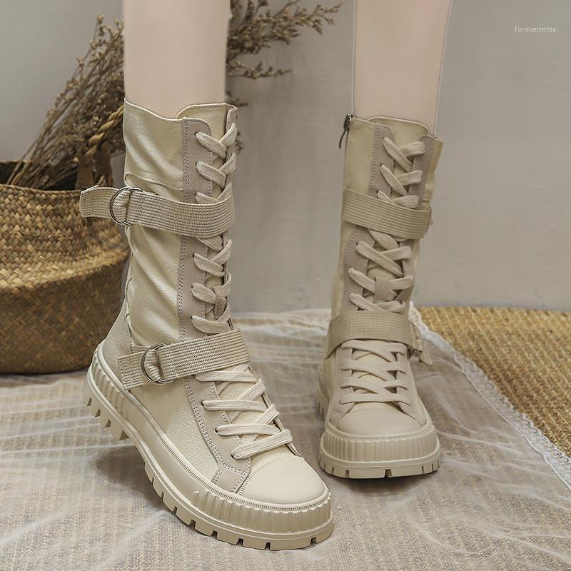 COOTELILI Women Nakle Boots Canvas Round Toe Mid Heel Boots For Woman Fashion Platform Lace Up Shoes Botas Mujer Size 35-401, Beige
COOTELILI Women Nakle Boots Canvas Round Toe Mid Heel Boots For Woman Fashion Platform Lace Up Shoes Botas Mujer Size 35-401, Beige