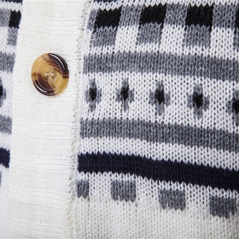 Mens Cardigan Sweaters Autumn Warm Christmas Sweater Men Fashion Printed Jacket Coat Casual Stand Collar Knitting 201104