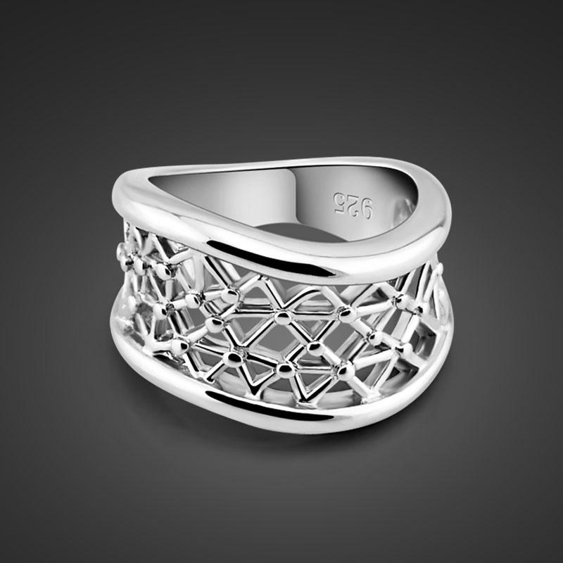 925 sterling silver ring women's mesh design solid silver rings lady popular jewelry ring Valentine's Day present bijoux
925 sterling silver ring women's mesh design solid silver rings lady popular jewelry ring Valentine's Day present bijoux