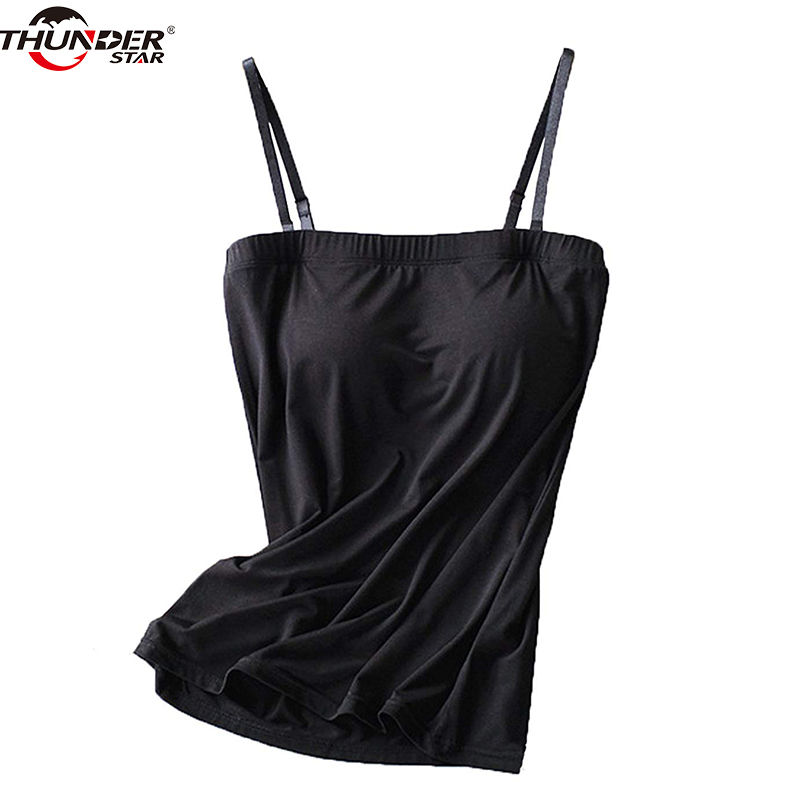 Women Vest Tank Top Modal Built In Bra Active Spaghetti Straps Camisole For Women Solid Breathable Fitness Padded Bra Tops Y200701, White
Women Vest Tank Top Modal Built In Bra Active Spaghetti Straps Camisole For Women Solid Breathable Fitness Padded Bra Tops Y200701, White
