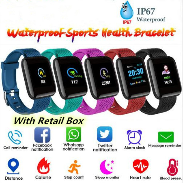 116 Plus Smart Watch Bracelets 1.3 inch Fitness Tracker Heart Rate Step Counter Activity Monitor Band Wristband 115 for iphone Android DHL
116 Plus Smart Watch Bracelets 1.3 inch Fitness Tracker Heart Rate Step Counter Activity Monitor Band Wristband 115 for iphone Android DHL