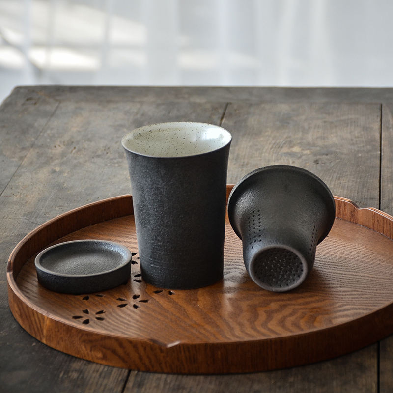 LUWU ceramic tea mugs with filters chinese coffee cup drinkware 240ml LJ200821
