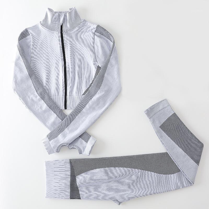 2pcs Women Seamless Yoga Clothing Coat Fitness Sports Suit Women Exercise Outfit Zipper Gym Set Workout Clothes for1, Blue
2pcs Women Seamless Yoga Clothing Coat Fitness Sports Suit Women Exercise Outfit Zipper Gym Set Workout Clothes for1, Blue