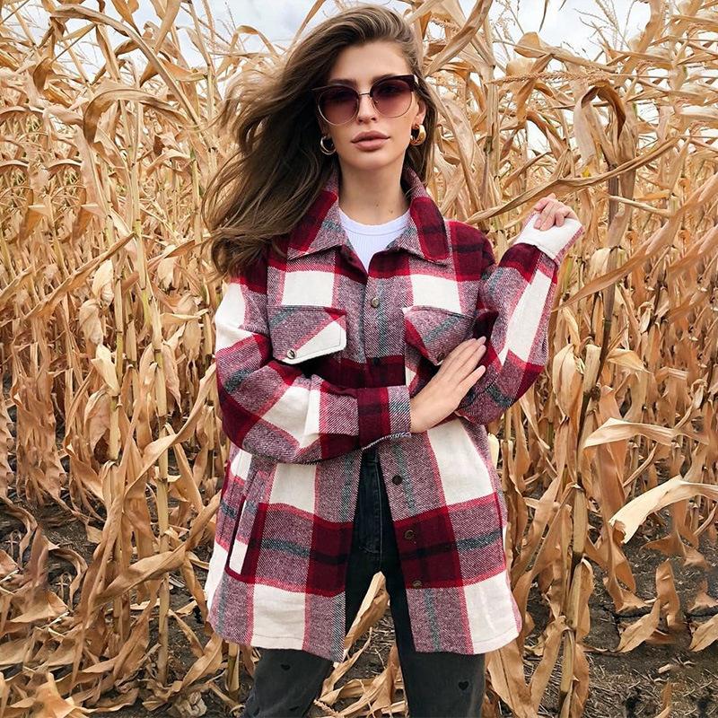 Paris Girl Casual Turn Down Collar Thick Blouses Women Fashion Loose Plaid Printed Shirts Elegant Pockets Tops Female Ladies, Blue
Paris Girl Casual Turn Down Collar Thick Blouses Women Fashion Loose Plaid Printed Shirts Elegant Pockets Tops Female Ladies, Blue