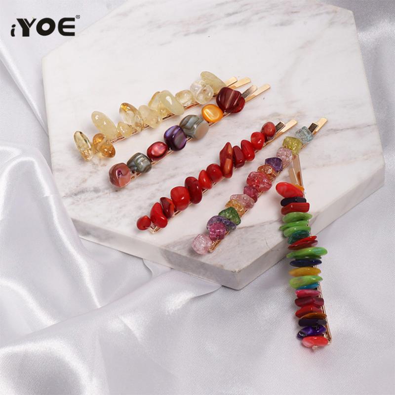 2020 New Bohemian Colorful Irregular Stone Beads Hair Clip For Women Girl Gifts Headwear Hair Pins Hairgrips Accessories
2020 New Bohemian Colorful Irregular Stone Beads Hair Clip For Women Girl Gifts Headwear Hair Pins Hairgrips Accessories