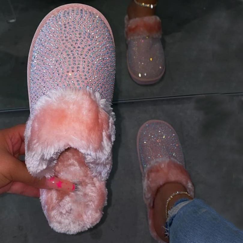 2021 New Women Faux Fur Warm House Fashion Women's Winter Indoor Crystal Flat Home Slippers Plus Size Uzrs, Black
2021 New Women Faux Fur Warm House Fashion Women's Winter Indoor Crystal Flat Home Slippers Plus Size Uzrs, Black