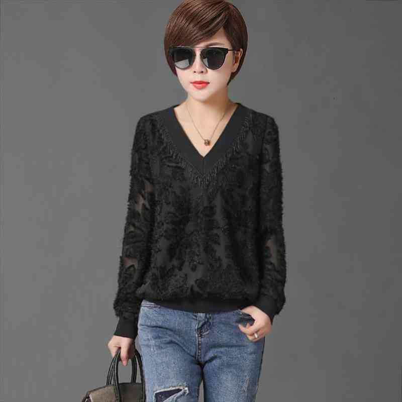 Women Spring Autumn Style Lace Blouses Lady Casual Long Sleeve V-neck Blusas Tops Df2280, White
Women Spring Autumn Style Lace Blouses Lady Casual Long Sleeve V-neck Blusas Tops Df2280, White