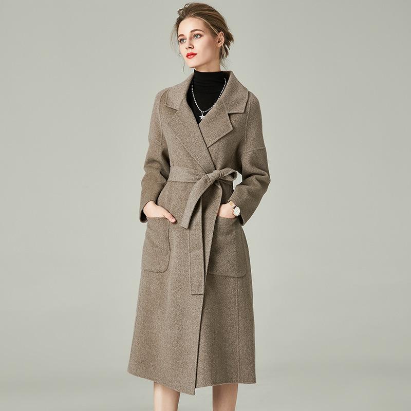 Korean double face cashmere coat women's high end fall / winter 2020 loose long slim fitting woolen coat wool, Apricot
Korean double face cashmere coat women's high end fall / winter 2020 loose long slim fitting woolen coat wool, Apricot