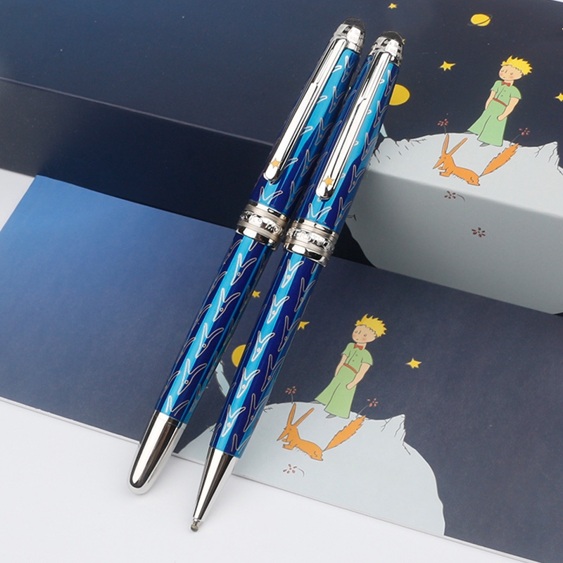 Luxury Petit Prince Pen Dark Blue Resin and Metal Engrave Rollerball Ballpoint Pen Fountain Pens Office Writing Supplies with Serial Number, As picture shows
Luxury Petit Prince Pen Dark Blue Resin and Metal Engrave Rollerball Ballpoint Pen Fountain Pens Office Writing Supplies with Serial Number, As picture shows