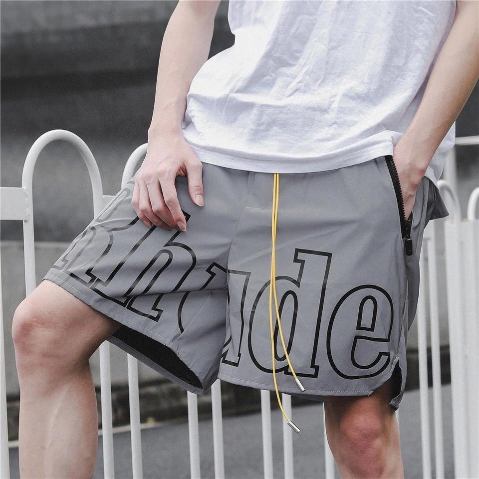 RHUDE Shorts Grey Color Men Women 3M Reflective Tag Inside Tag Oversize Rhude Short Pants Knee Length #mn9N, Black
RHUDE Shorts Grey Color Men Women 3M Reflective Tag Inside Tag Oversize Rhude Short Pants Knee Length #mn9N, Black